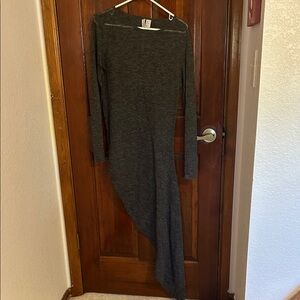H&M Charcoal Asymmetrical sheer Dress